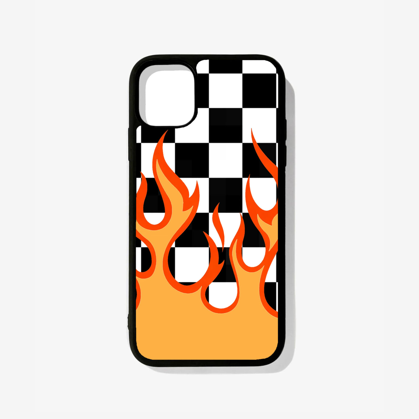 Checkered Flames Glossy Case