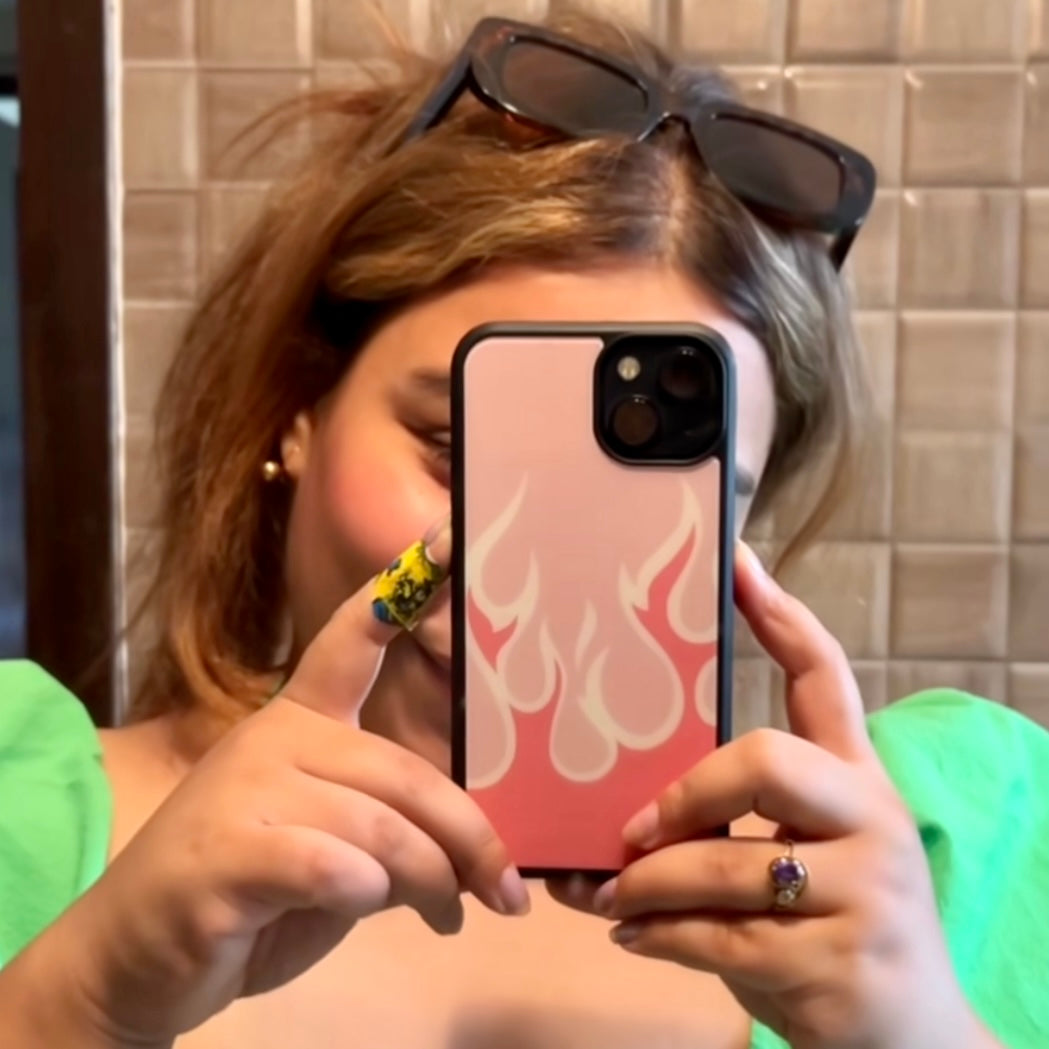 All Models Pink Flames Phone Case