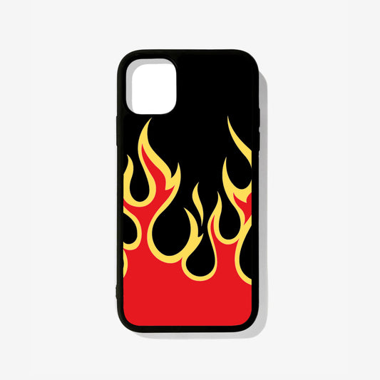 All Models Red Flames Glossy Case