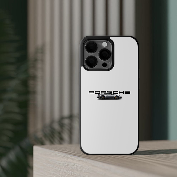The White Porsche Car Phone Case