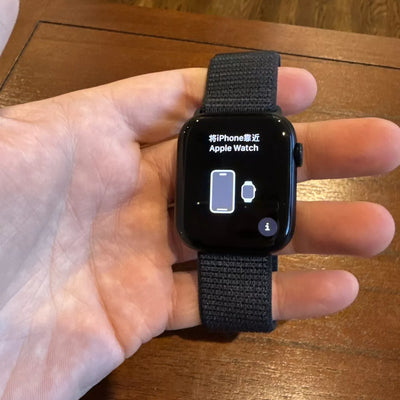Apple Logo Series 10 Black (Black Nylon Strap + Free Silicone Straps)