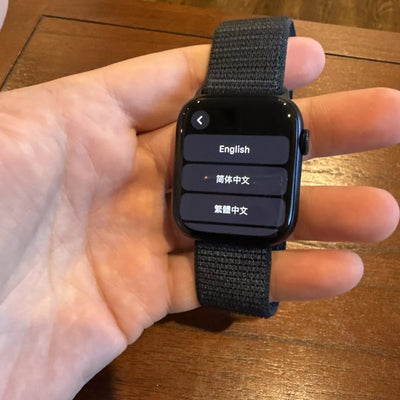 Apple Logo Series 10 Black (Black Nylon Strap + Free Silicone Straps)