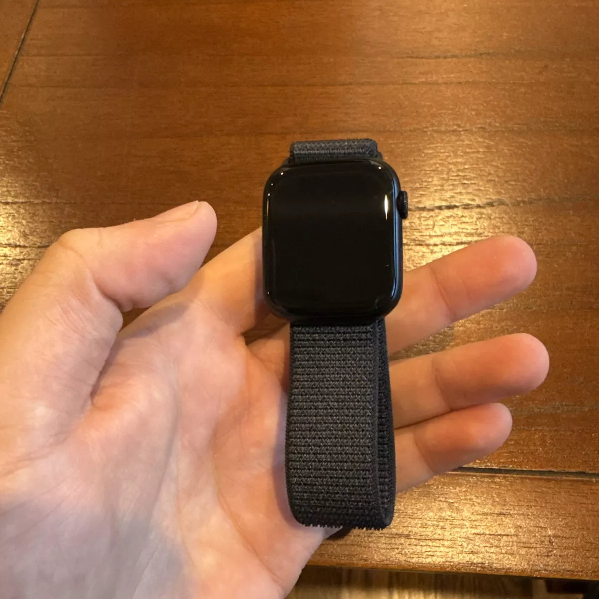 Apple Logo Series 10 Black (Black Nylon Strap + Free Silicone Straps)
